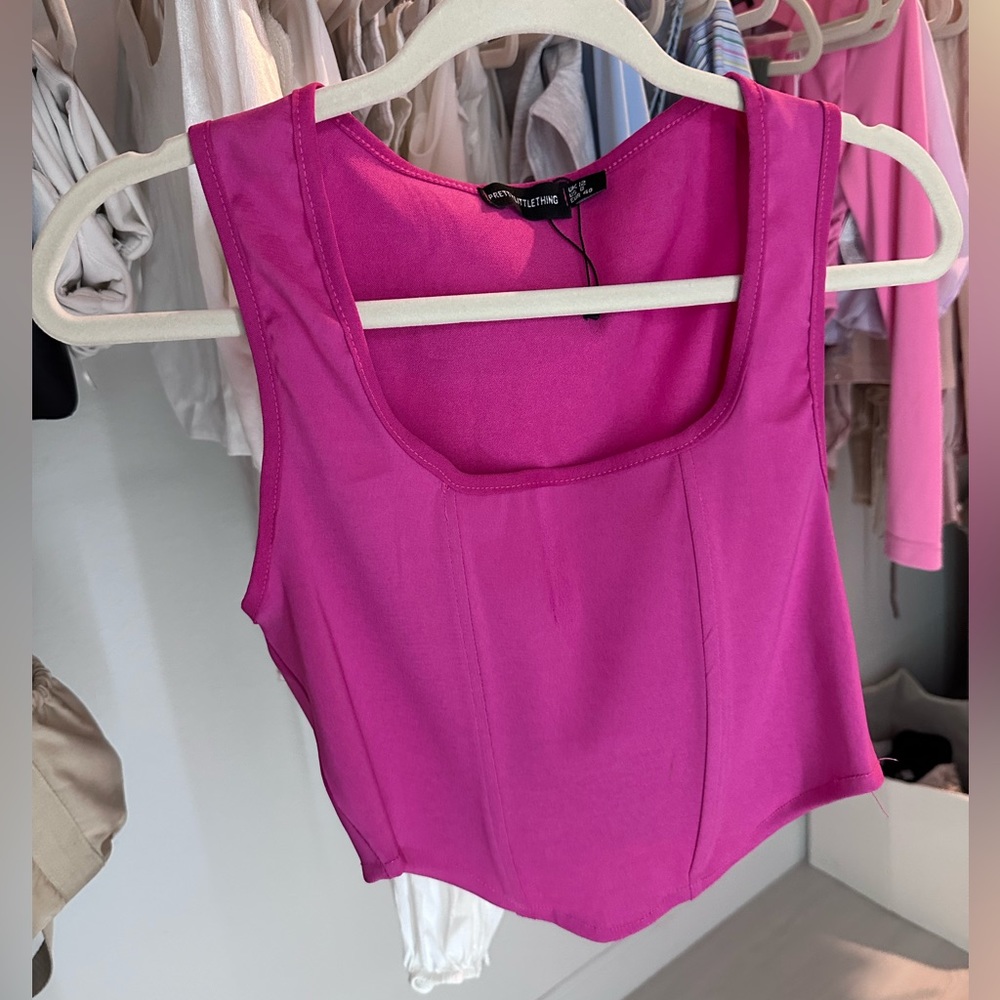Pink corset top